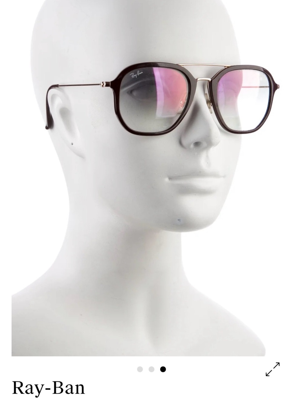 Ray-Ban Brown Frame Aviator Gradient Lens Sunglasses